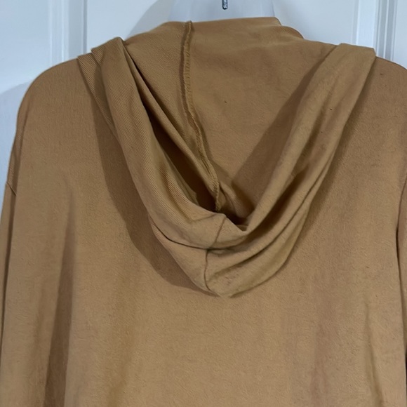 Mustard button up cardigan with a hoodie size XL - Picture 6 of 7